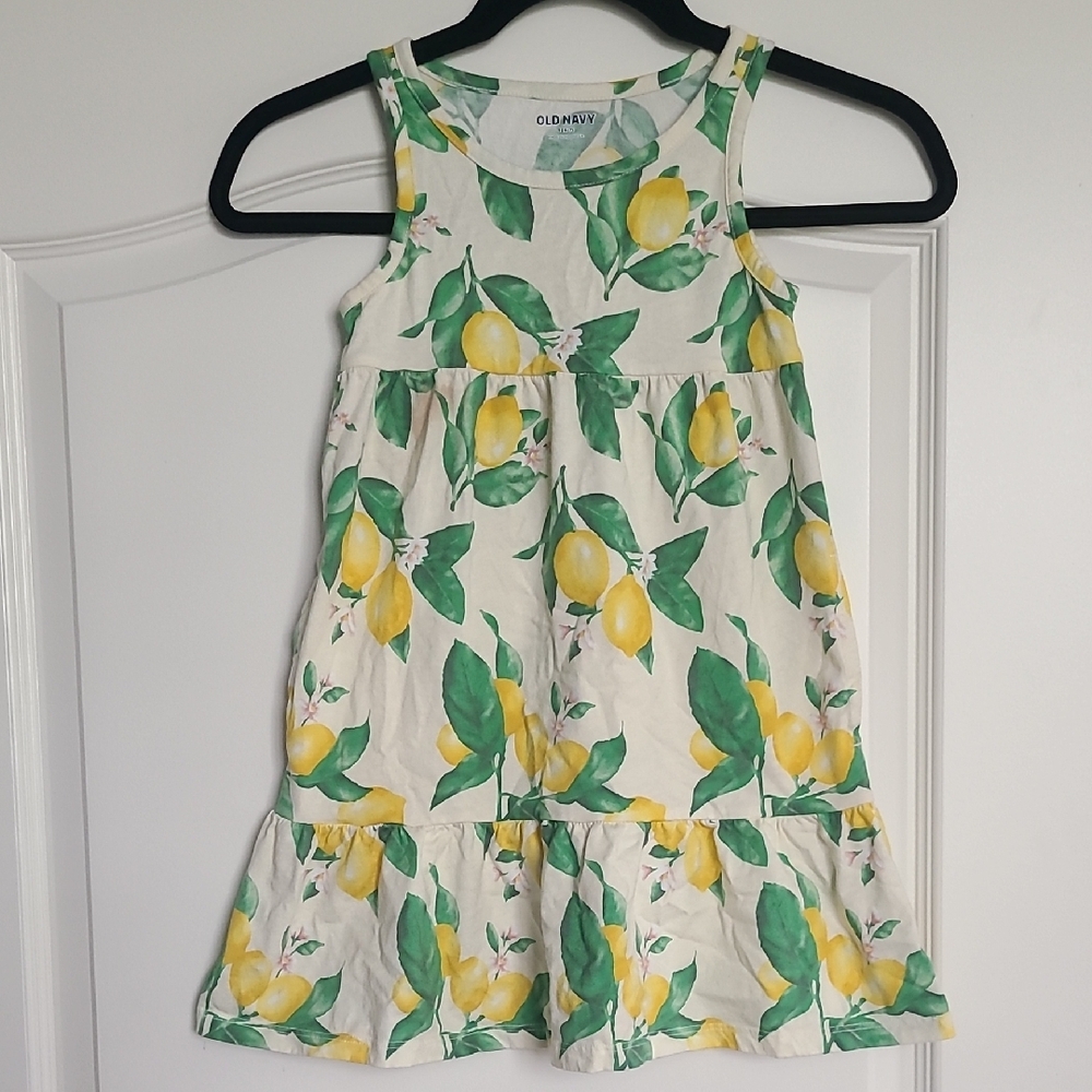 Old Navy Yellow and Green Ruffled Tiered Sundress